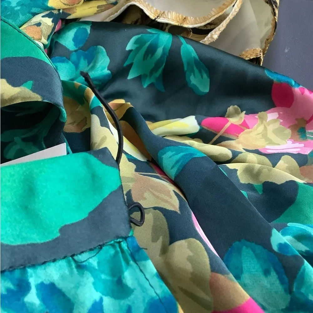 Zara Floral Long Sleeve Dress NWT - Picture 11 of 12